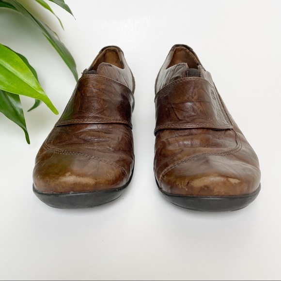 Paul Green Brown Leather Comfort Sneaker Loafers 6 - Picture 7 of 11